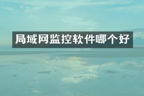 局域网监控软件哪个好