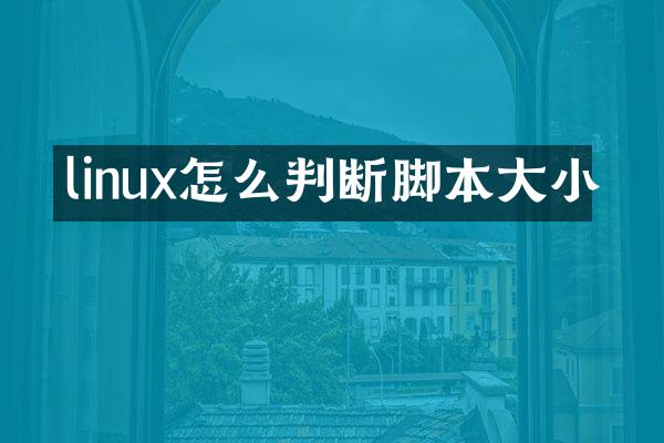 linux怎么判断脚本大小