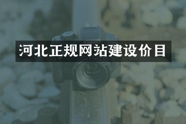 河北正规网站建设价目
