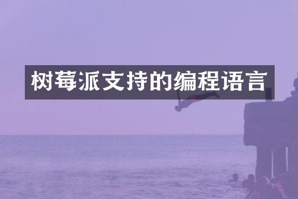 树莓派支持的编程语言