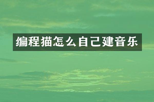 编程猫怎么自己建音乐