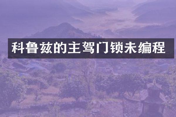 科鲁兹的主驾门锁未编程
