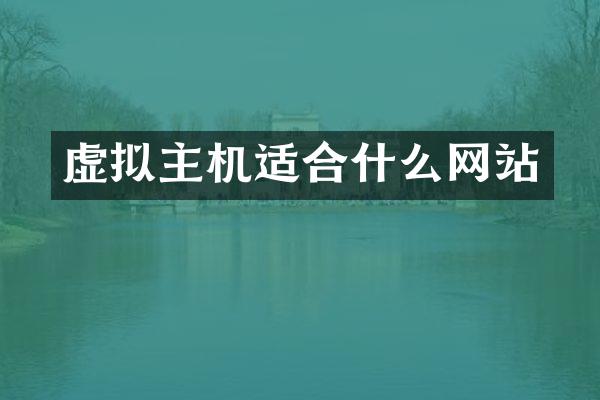 虚拟主机适合什么网站