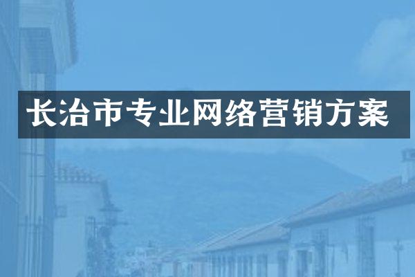 长治市专业网络营销方案
