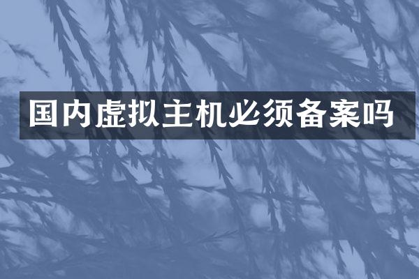国内虚拟主机必须备案吗