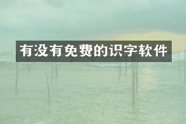 有没有免费的识字软件