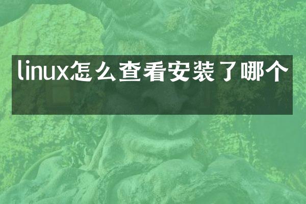 linux怎么查看安装了哪个库
