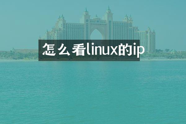 怎么看linux的ip