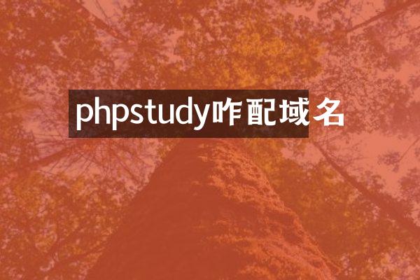phpstudy咋配域名