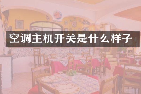 空调主机开关是什么样子