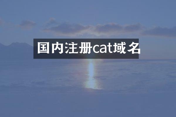 国内注册cat域名