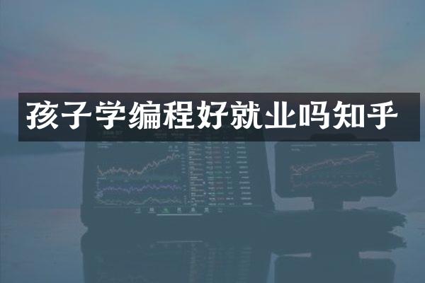 孩子学编程好就业吗知乎
