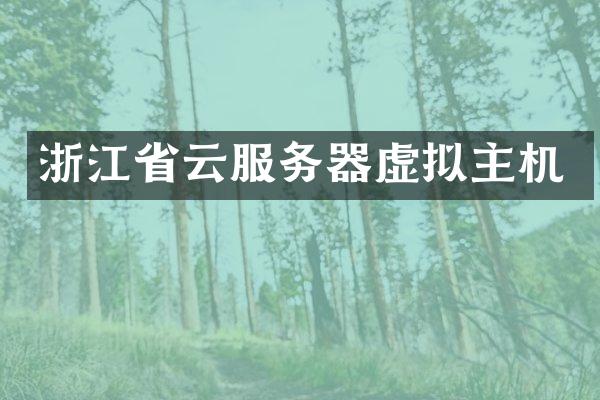 浙江省云服务器虚拟主机