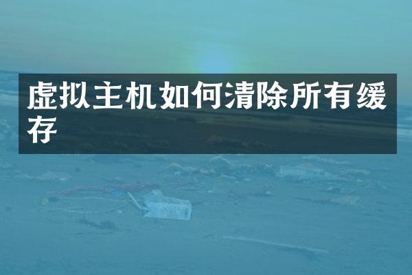 虚拟主机如何清除所有缓存