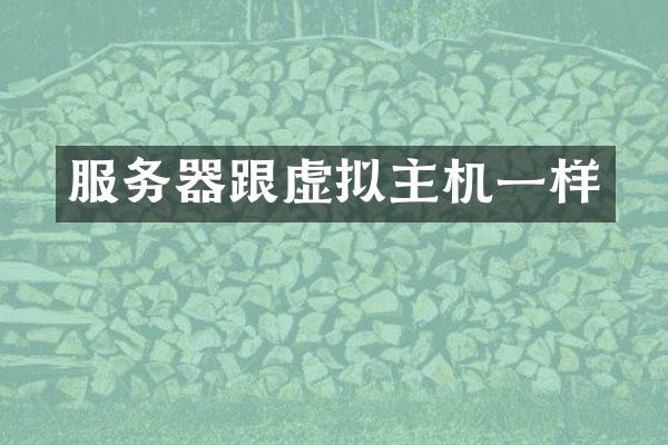 服务器跟虚拟主机一样