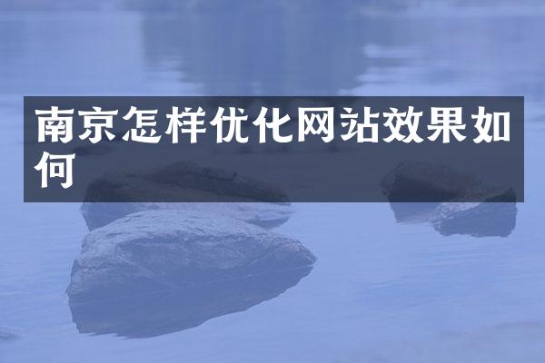 南京怎样优化网站效果如何