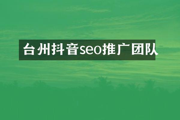 台州抖音seo推广团队