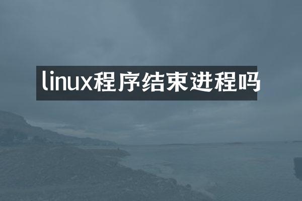 linux程序结束进程吗