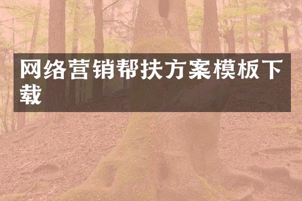 网络营销帮扶方案模板下载