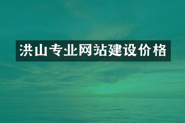 洪山专业网站建设价格