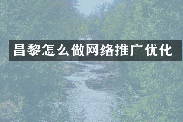 昌黎怎么做网络推广优化