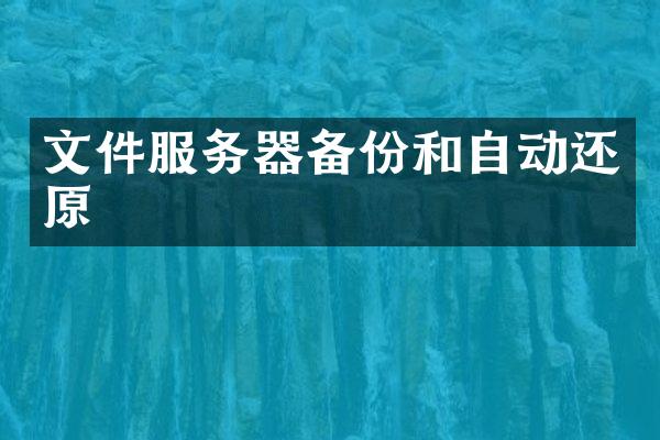 文件服务器备份和自动还原