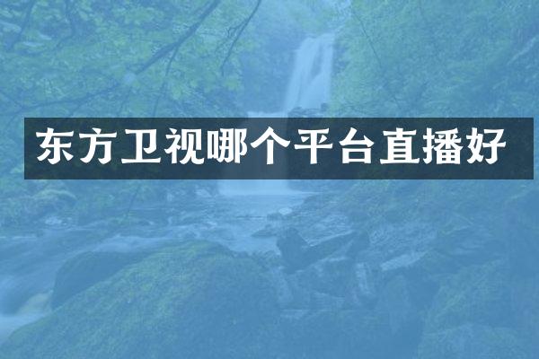 东方卫视哪个平台直播好