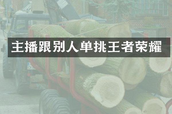 主播跟别人单挑王者荣耀