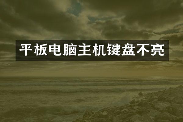 平板电脑主机键盘不亮