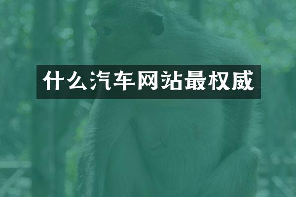 什么汽车网站最权威