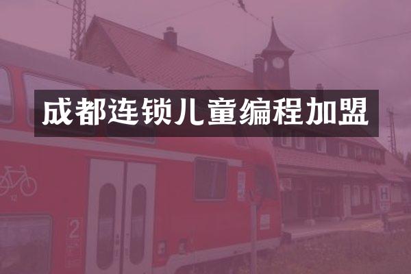 成都连锁儿童编程加盟