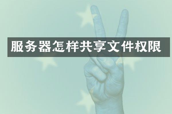 服务器怎样共享文件权限