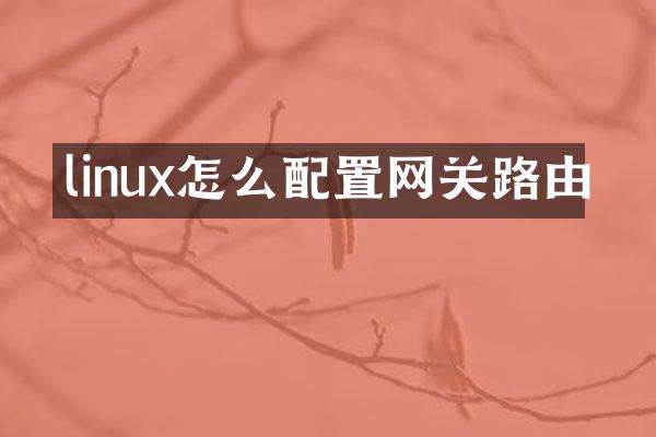 linux怎么配置网关路由