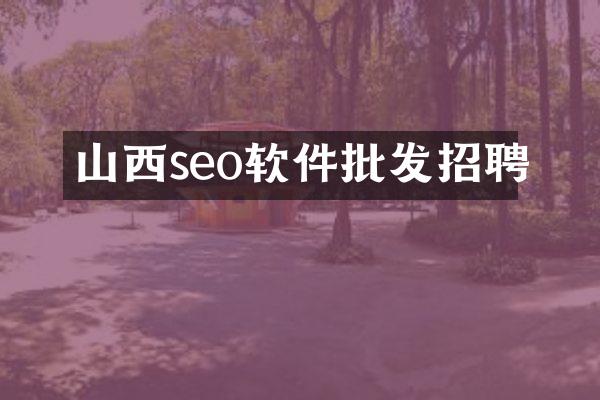 山西seo软件批发招聘