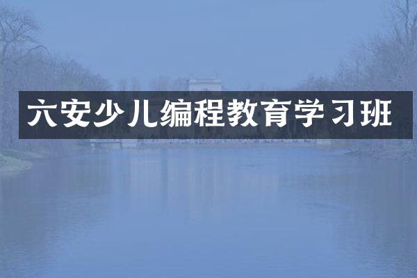 六安少儿编程教育学习班