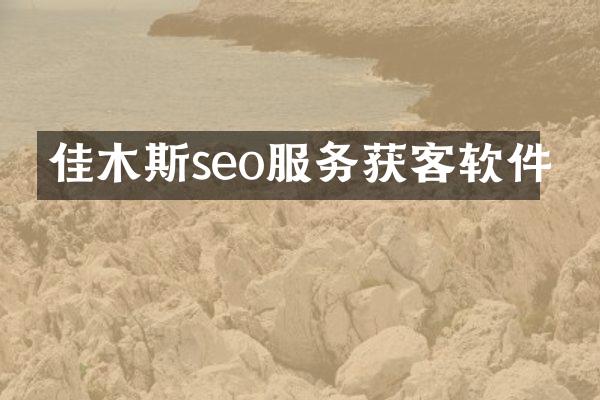 佳木斯seo服务获客软件