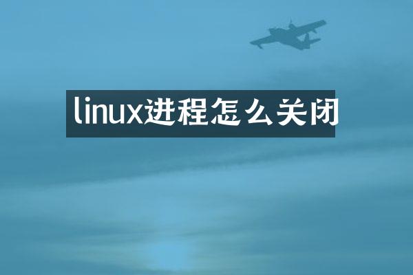 linux进程怎么关闭