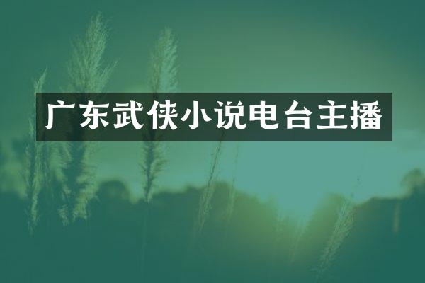 广东武侠小说电台主播