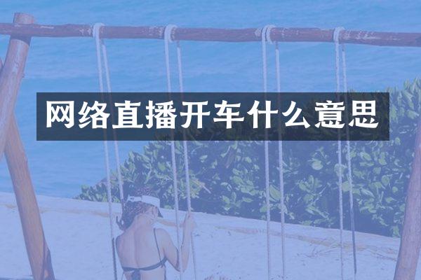 网络直播开车什么意思