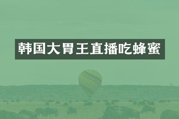 韩国大胃王直播吃蜂蜜