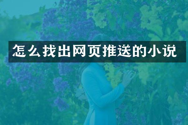 怎么找出网页推送的小说