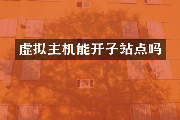虚拟主机能开子站点吗