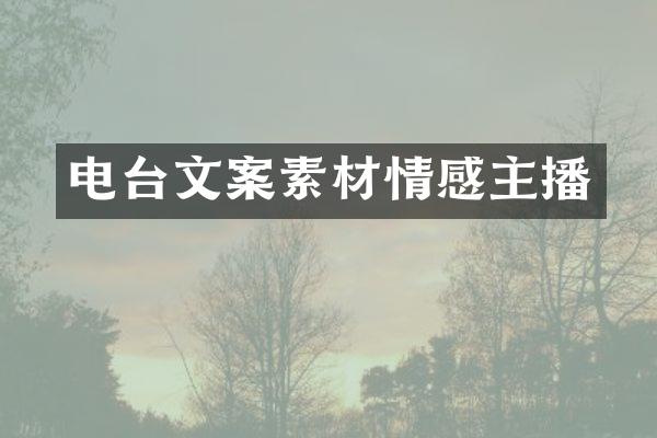 电台文案素材情感主播
