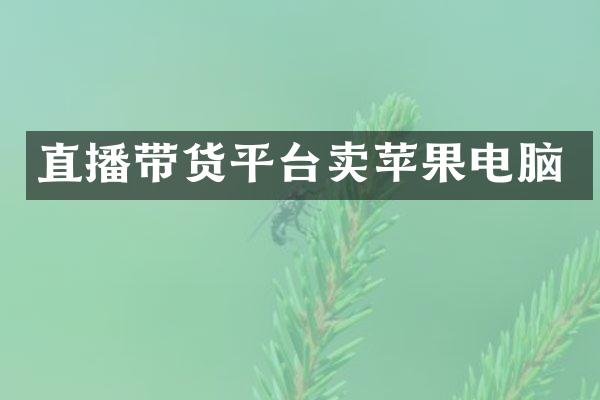 直播带货平台卖苹果电脑