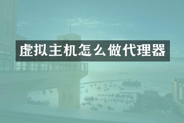 虚拟主机怎么做代理器