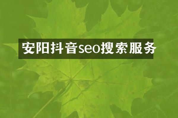 安阳抖音seo搜索服务