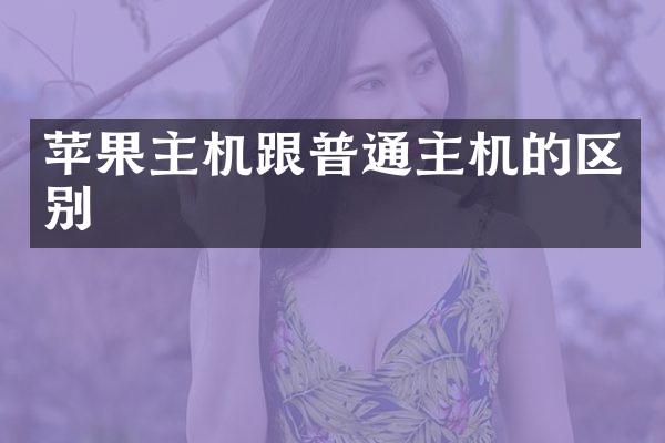 苹果主机跟普通主机的区别