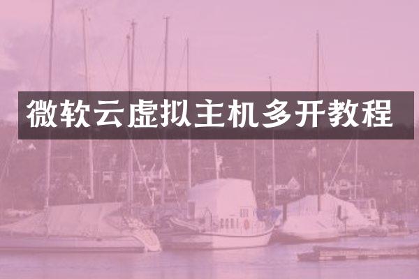 微软云虚拟主机多开教程
