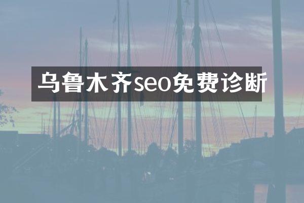 乌鲁木齐seo免费诊断