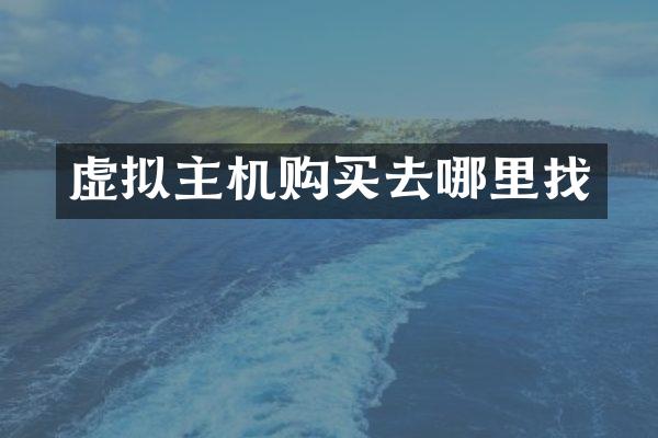 虚拟主机购买去哪里找